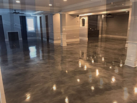 marbled floor